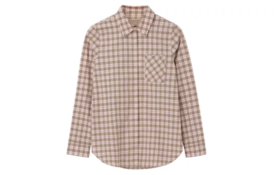 Burberry Women's Checked Cotton Shirt Pink