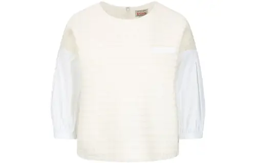 EVISU Shirts Women's Beige Crew Neck Moderate Shirt