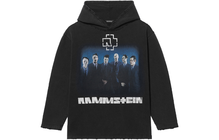 Женское худи Balenciaga Rammstein (черное)