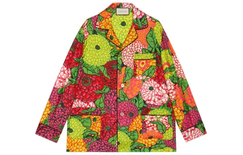 GUCCI Shirts Women's Multicolor Cuban Collar Moderate Other