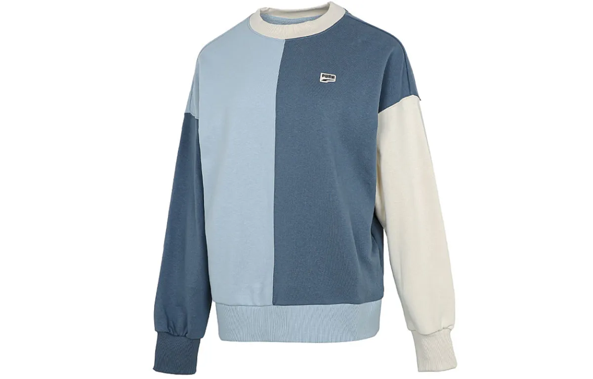 PUMA Downtown Sweatshirts Women's Blue Crew Neck Moderate Regular