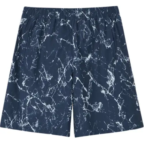 Skechers Sports Life Collection Casual Shorts Men's Dark Blue Marble Crackle All Over Print
