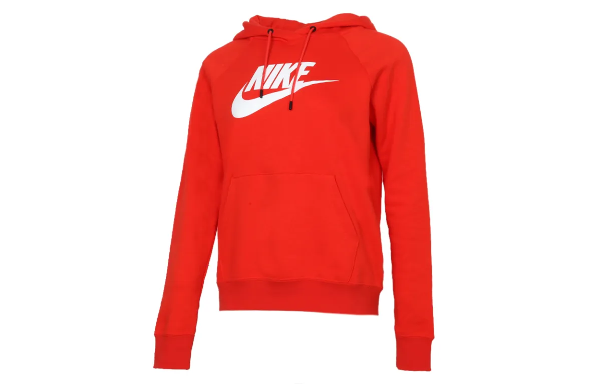 Nike Sportswear Essentials Sweatshirts Women's Red Hooded Moderate Regular