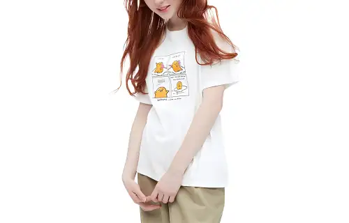 UNIQLO T Shirts Women's White Crew Neck Moderate Straight Fit