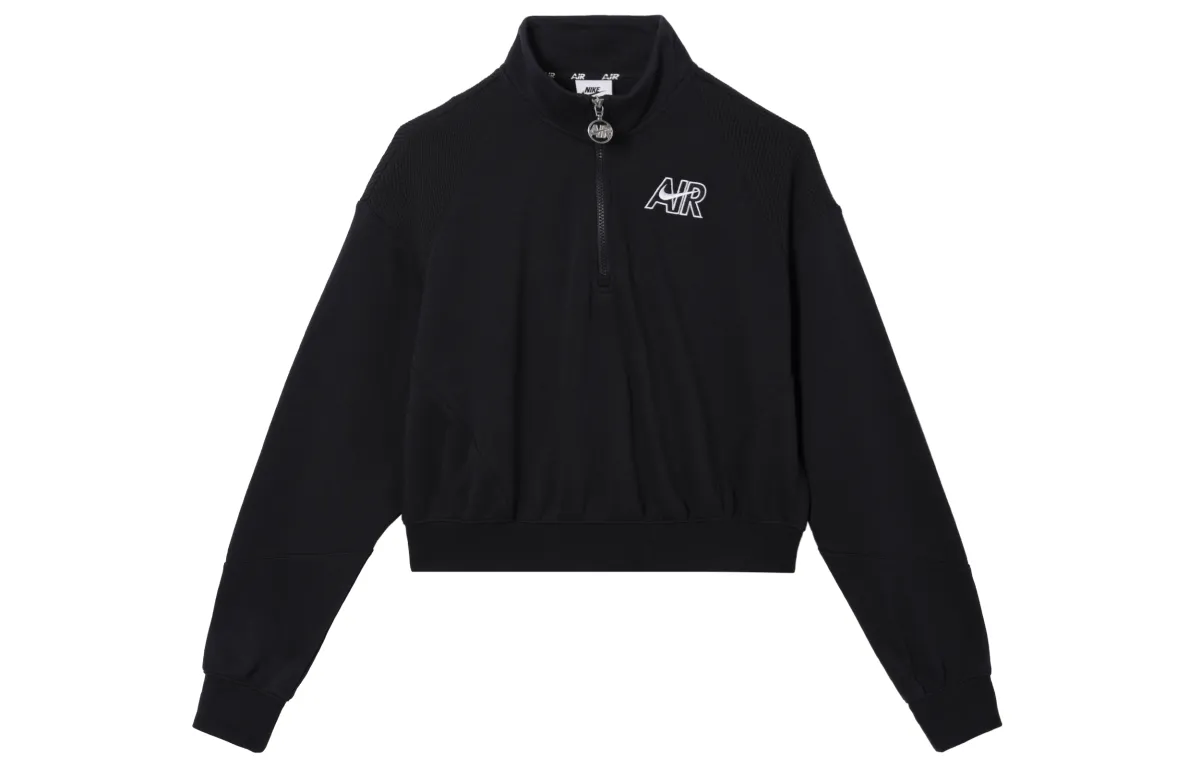 Nike Sweatshirts Women's Black Stand Collar Moderate Other