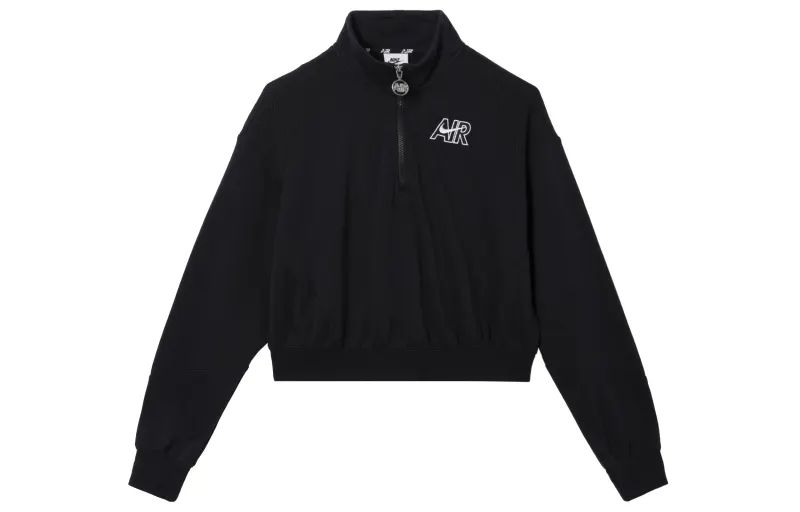 Nike Sweatshirts Women's Black Stand Collar Moderate Other