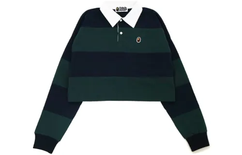A BATHING APE Head Series Polo Shirts Women's Polo Collar Moderate Straight Fit