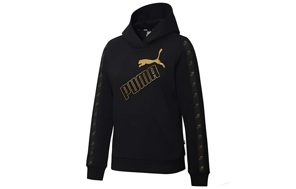 PUMA AMPLIFIED Sweatshirts Women's Black Hooded Moderate Regular