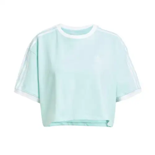 Adidas Originals Drop Shoulder Sleeve T Shirt Women's Aqua Green