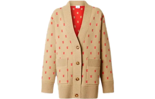 Burberry Women's Wool And Cashmere Cardigan Beige