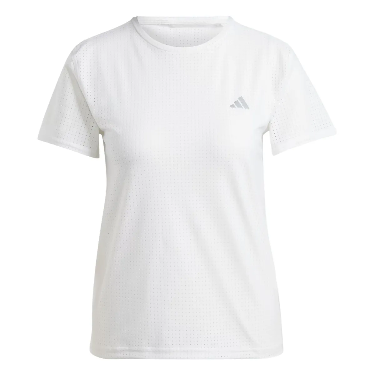 Adidas T-Shirts Women's White Crew Neck Moderate Straight Fit