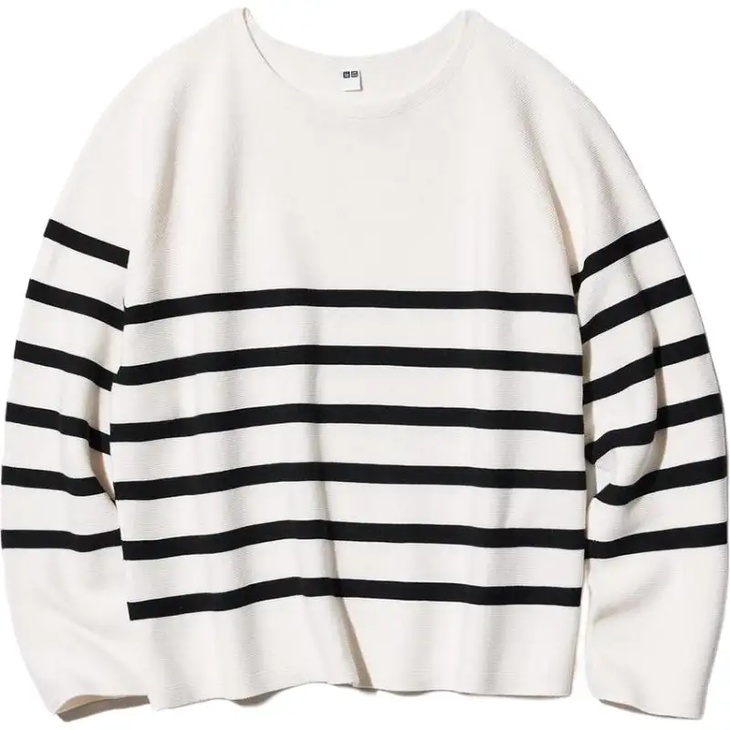UNIQLO Knitwear Women's White Crew Neck Moderate Other