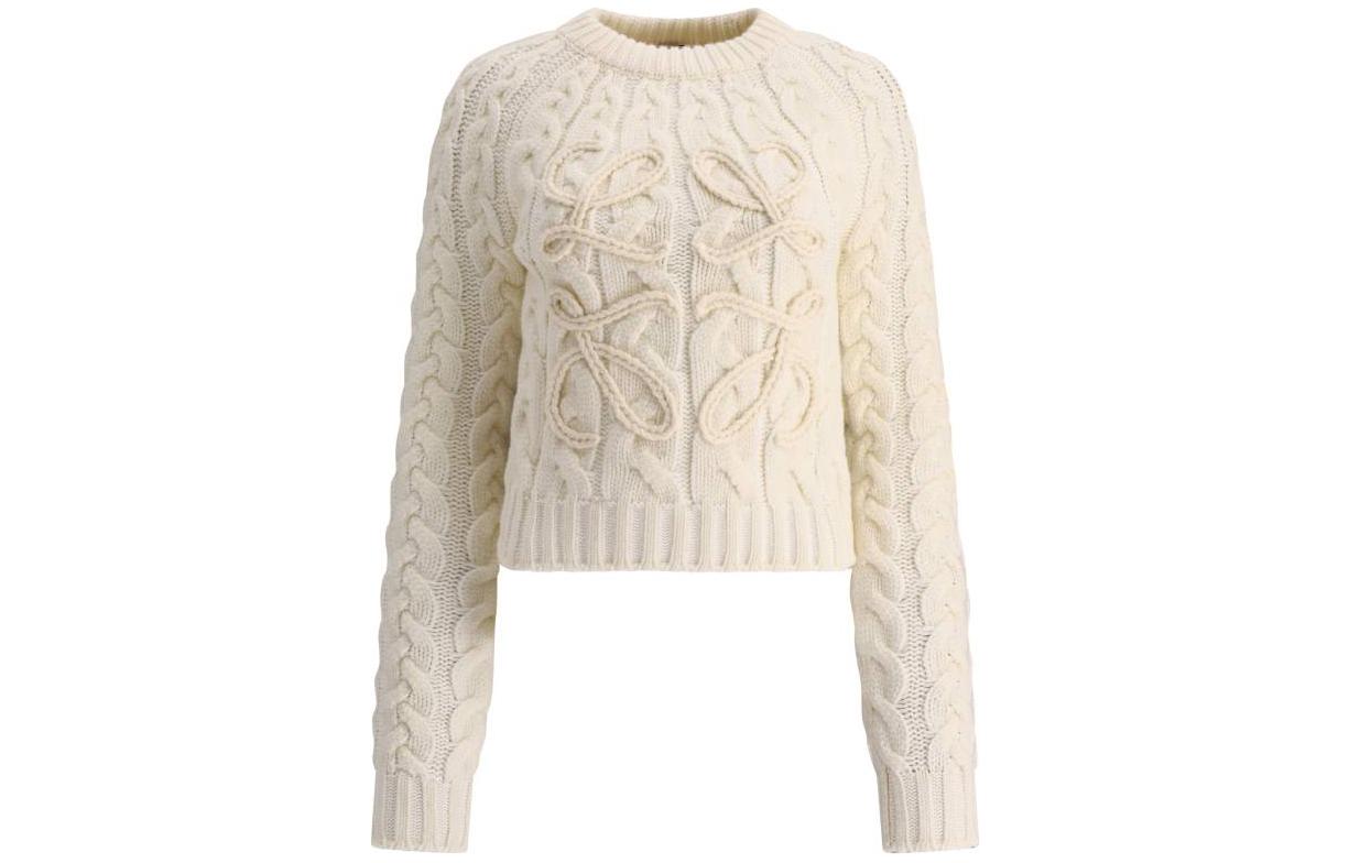 Женский свитер LOEWE Sweater In Wool (белый)