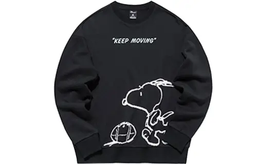 ANTA Life Collection Sweatshirts Women's Black Crew Neck Moderate Regular
