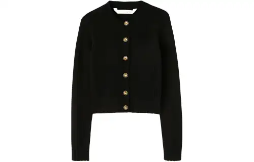 Palm Angels curved-logo wool-blend cardigan