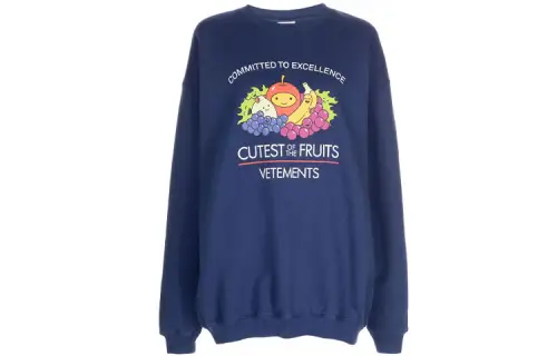 Vetements Cutest Of The Fruits Logo Sweatshirt 'Royal Blue'
