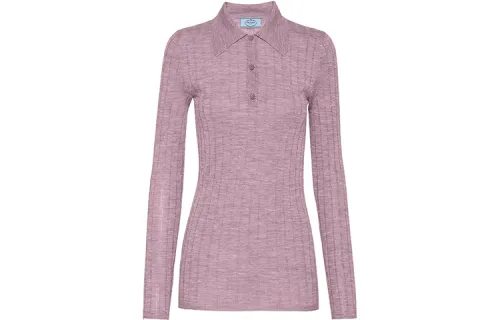 PRADA FW21 Solid Color Knitwear Women's Pink