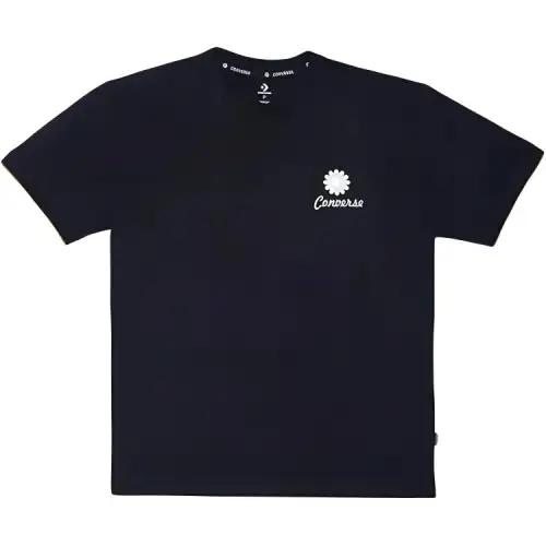 Converse Drop Shoulder Sleeve T Shirt Women's Black