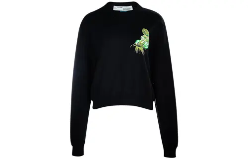 OFF WHITE FW19 Sweatshirts Women's Black Crew Neck Moderate Regular