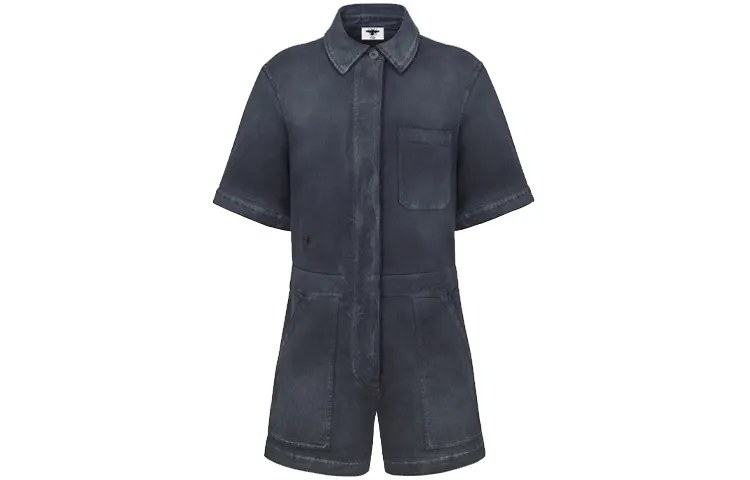 DIOR Bodysuits Women's Dark Gray Lapel