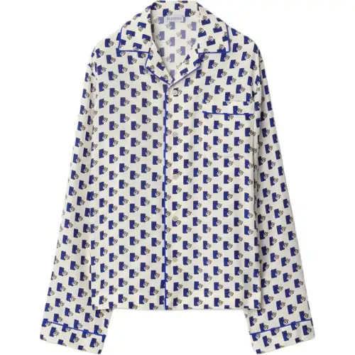 Burberry Shirts Women's Blue Cuban Collar Moderate Other