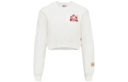 EVISU Sweatshirts Women's White Crew Neck Moderate Regular