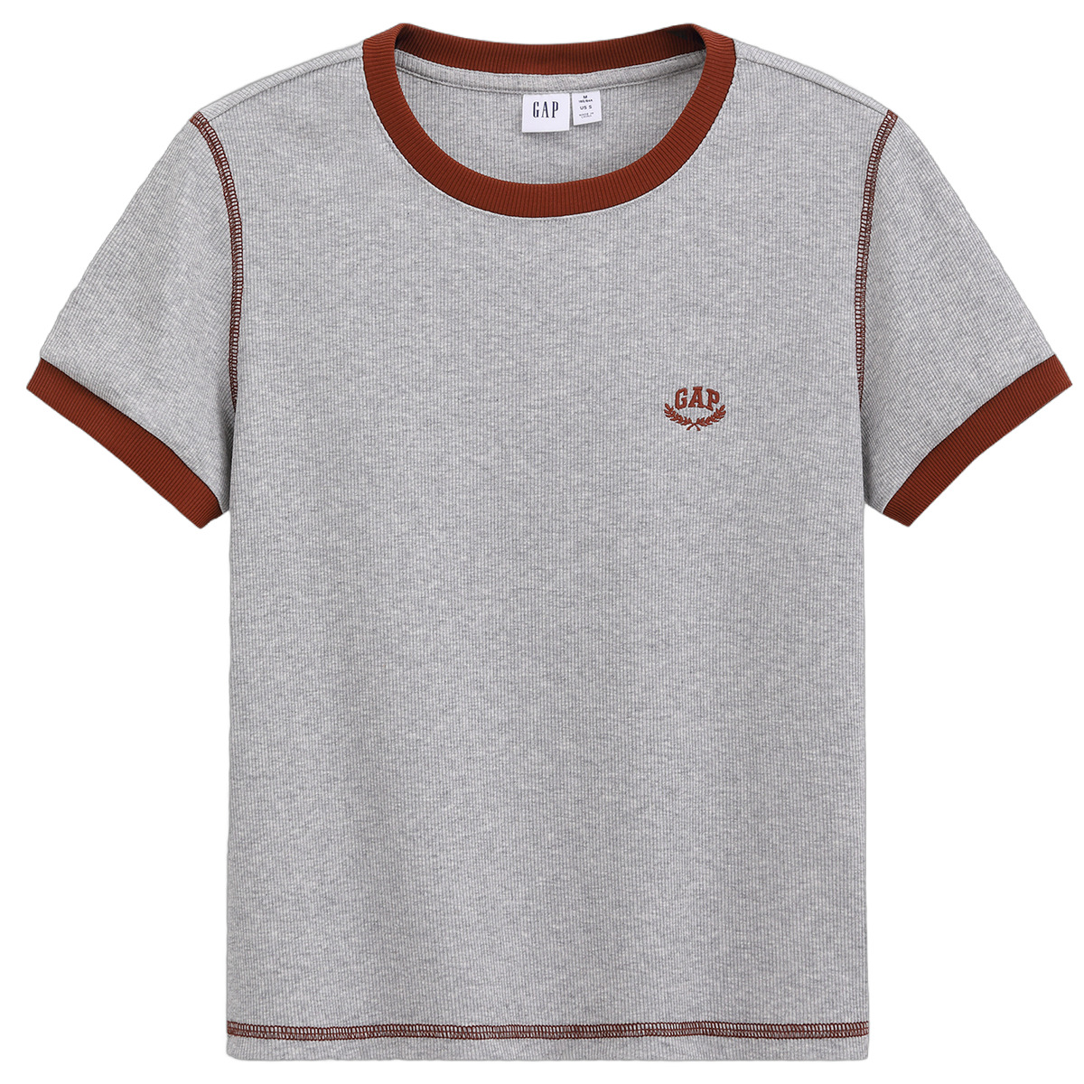 Женская футболка GAP (бело-синяя)