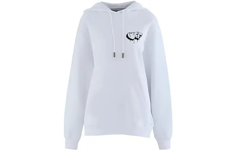OFF WHITE FW19 Sweatshirts Women's White Hooded Non Detachable Moderate Regular