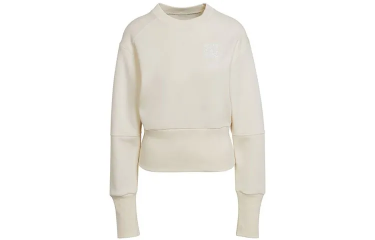 Adidas Sweatshirts Women's Ecru Crew Neck Moderate Regular