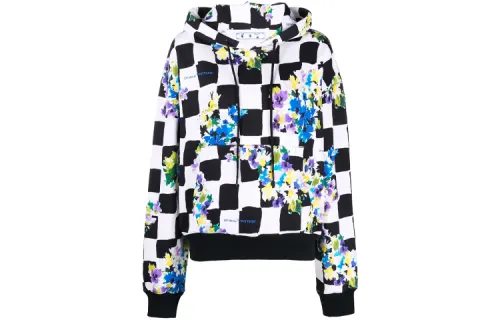 OFF WHITE SS21 Sweatshirts Women's Black White Hooded Moderate Regular