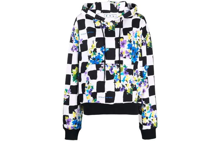 OFF WHITE SS21 Sweatshirts Women's Black White Hooded Moderate Regular
