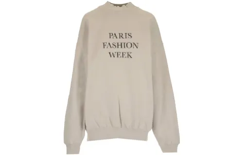 Balenciaga Paris Fashion Week Crewneck Sweater 'Cement Grey/Black'