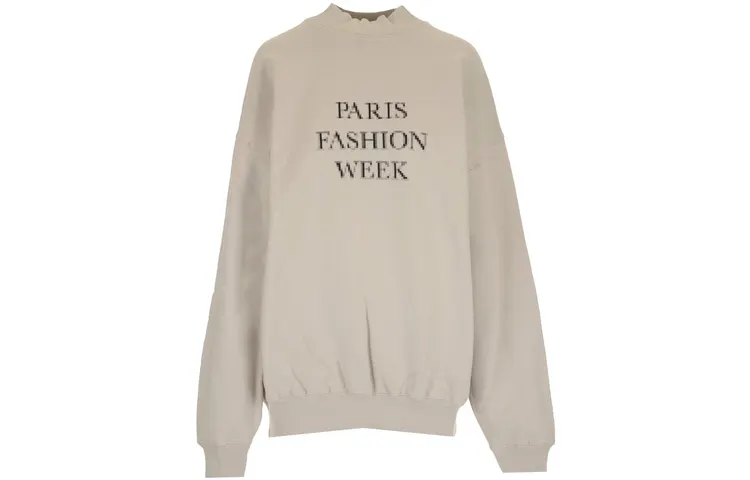 Balenciaga Paris Fashion Week Crewneck Sweater 'Cement Grey/Black'