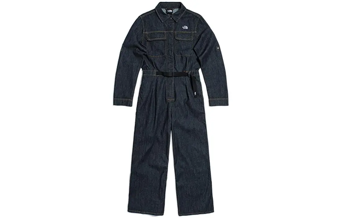 THE NORTH FACE Urban Exploration Bodysuits Women's Blue Lapel Straight Fit