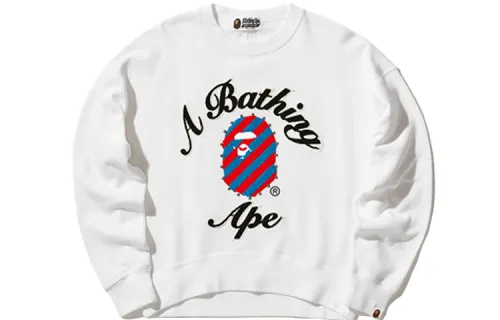 A BATHING APE 1st Camo College Embroidered Crewneck