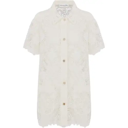 Christian DIOR Lace Button Up Top