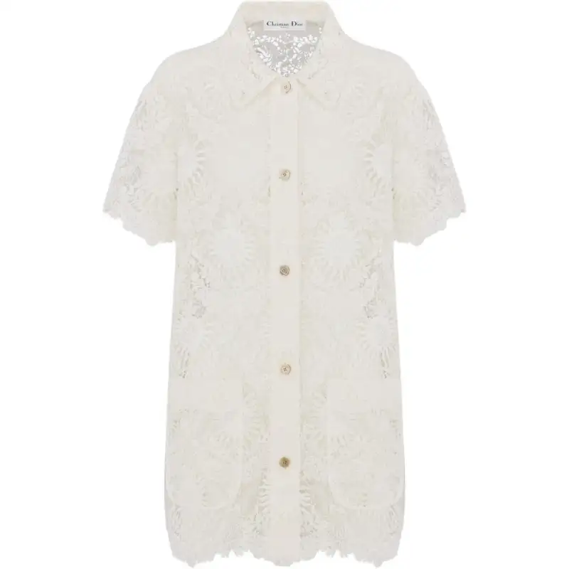 Christian DIOR Lace Button Up Top