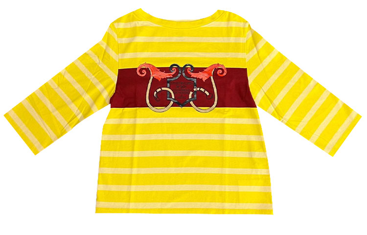 Женская футболка Hermes Colorblock Sleeve (желтая)