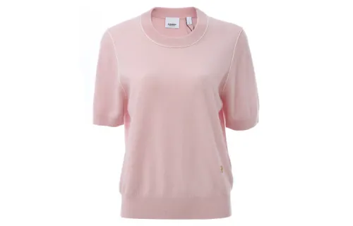 Burberry Cashmere Sweaters Women's Pink Crew Neck Moderate