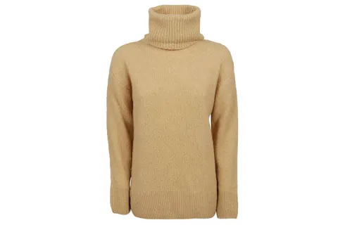 KENZO Cashmere Sweaters Women's Coffee Turtleneck Thickened