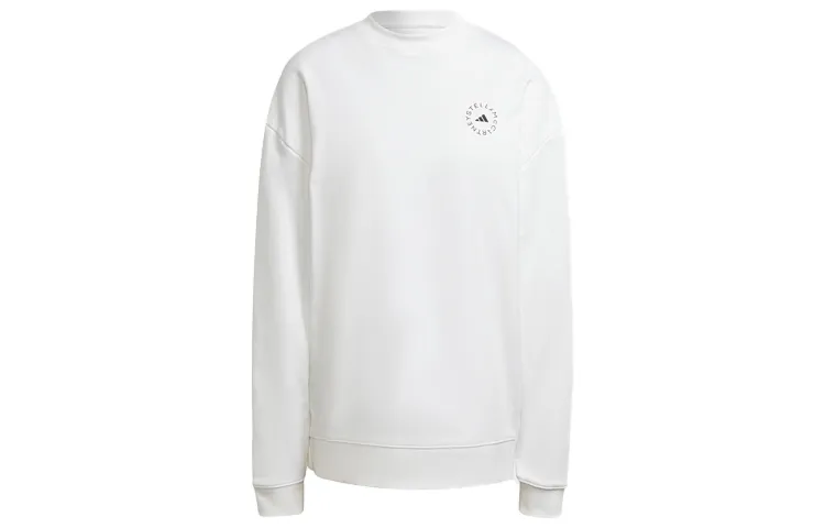 Adidas Sweatshirts Women's White Crew Neck Moderate Regular