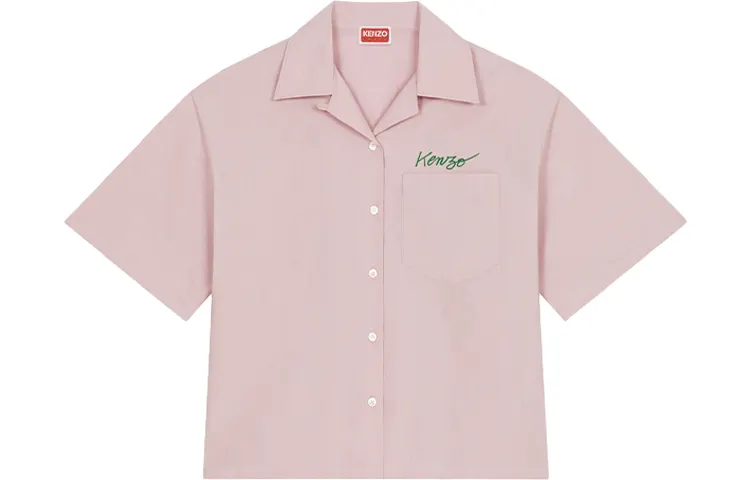 KENZO Poppy By Nigo Women's Hawaiian Pocket Shirt Rose