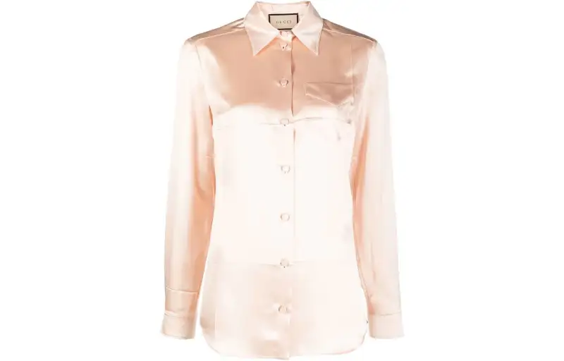 GUCCI Shirts Women's Pink Lapel