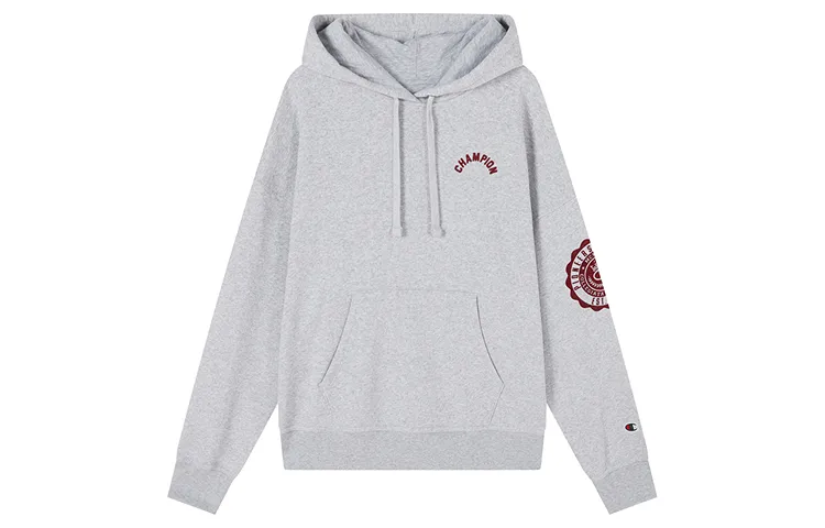 Champion FW24 OG Sport Flock Logo Vintage American Drawstring Regular Fleece Lined Hood Sweatshirt US Version Women's
