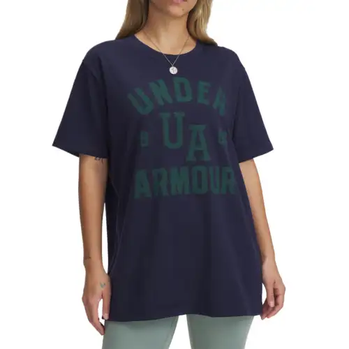Under Armour Drop Shoulder Sleeve T Shirt Women's Midnight Marine Blue