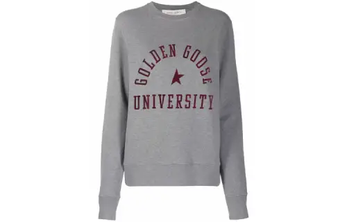 Golden Goose Sweatshirts Women's Gray Crew Neck Moderate Regular