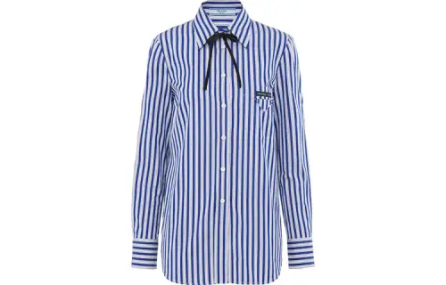 PRADA Shirts Women's Blue Lapel Moderate Shirt