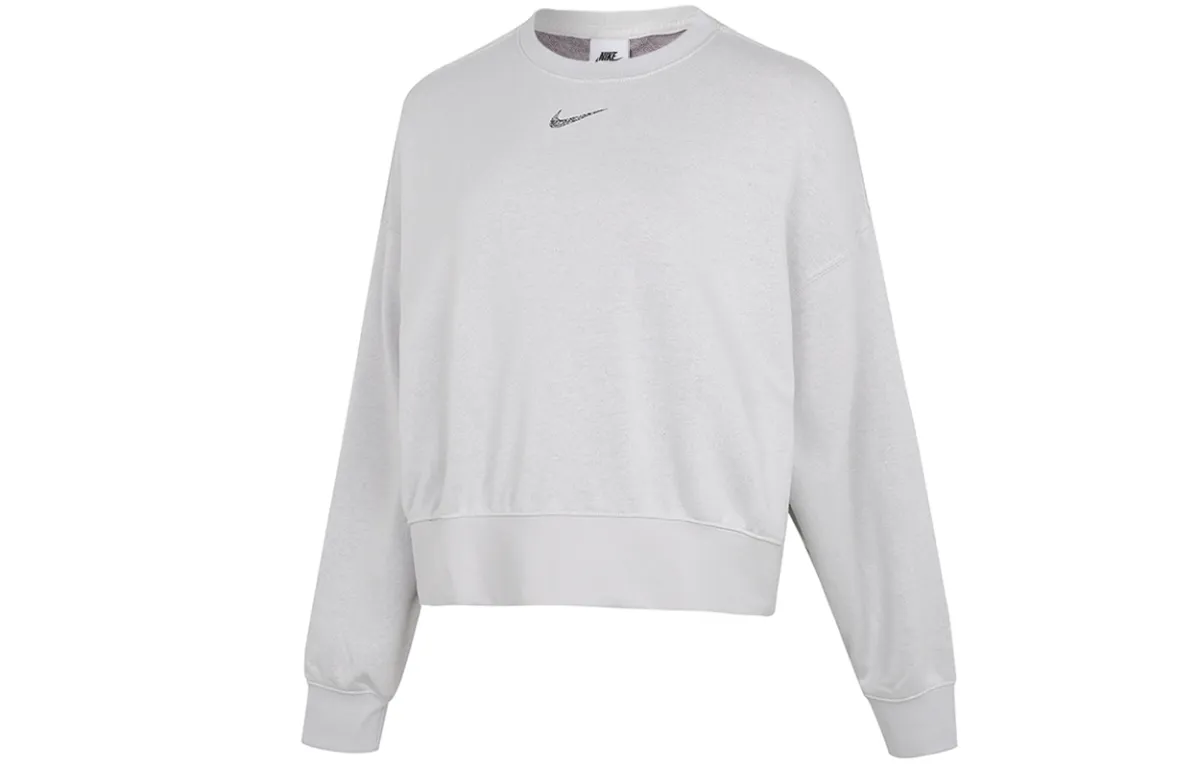 Nike Sweatshirts Women's Gray Crew Neck Moderate Regular