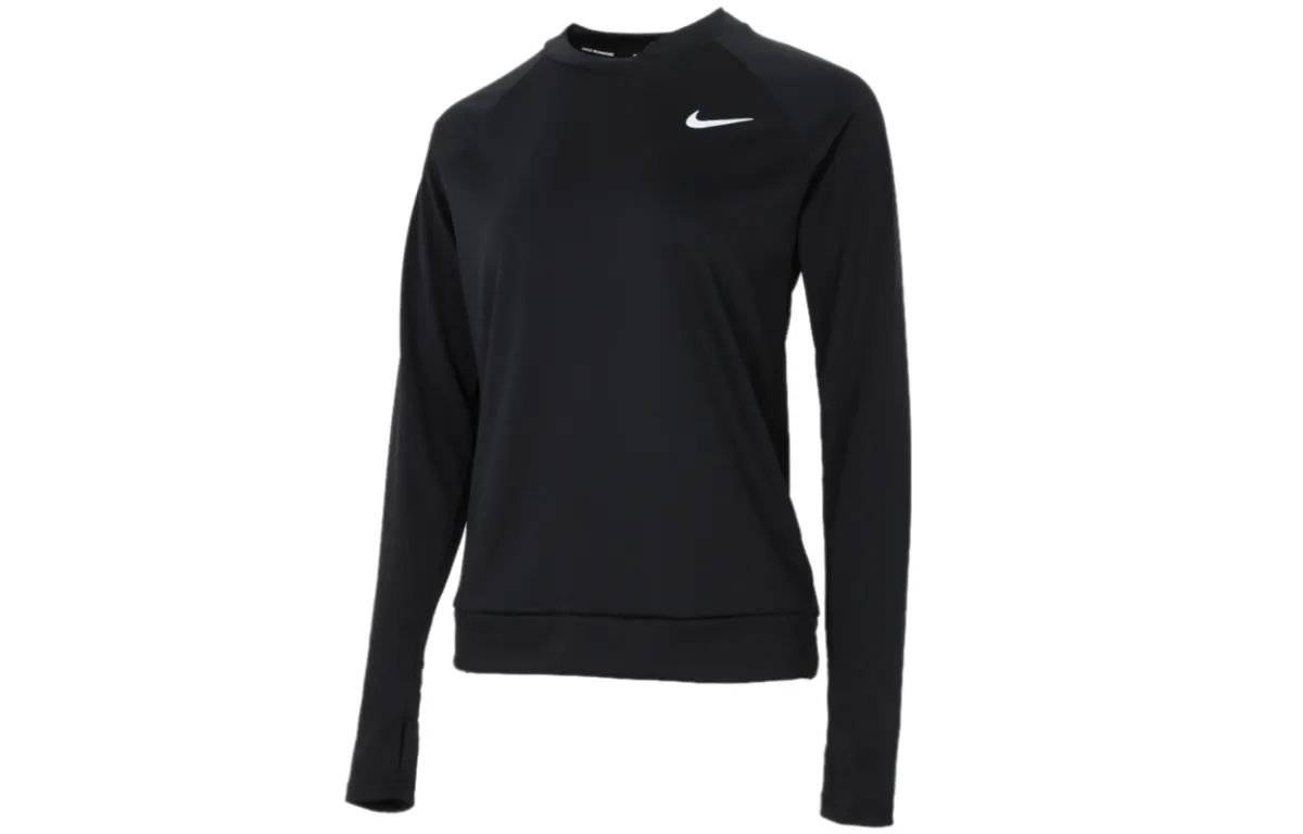 Nike Sweatshirts Women's Black Crew Neck Moderate Regular