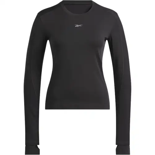 Reebok T Shirts Women's Black Crew Neck Moderate Nipped In Waist